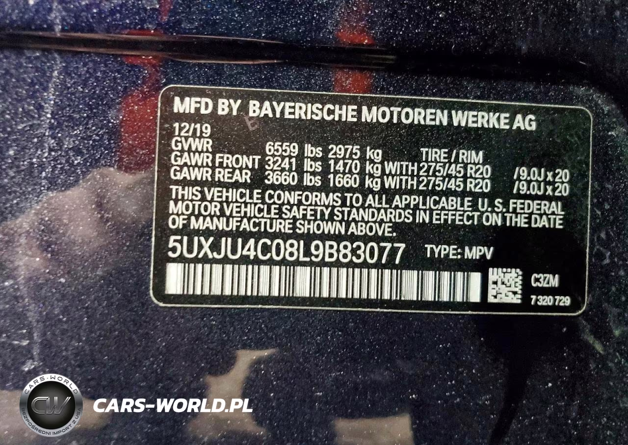 2020 BMW X5 M50I VIN:5UXJU4C08L9B83077 - 13