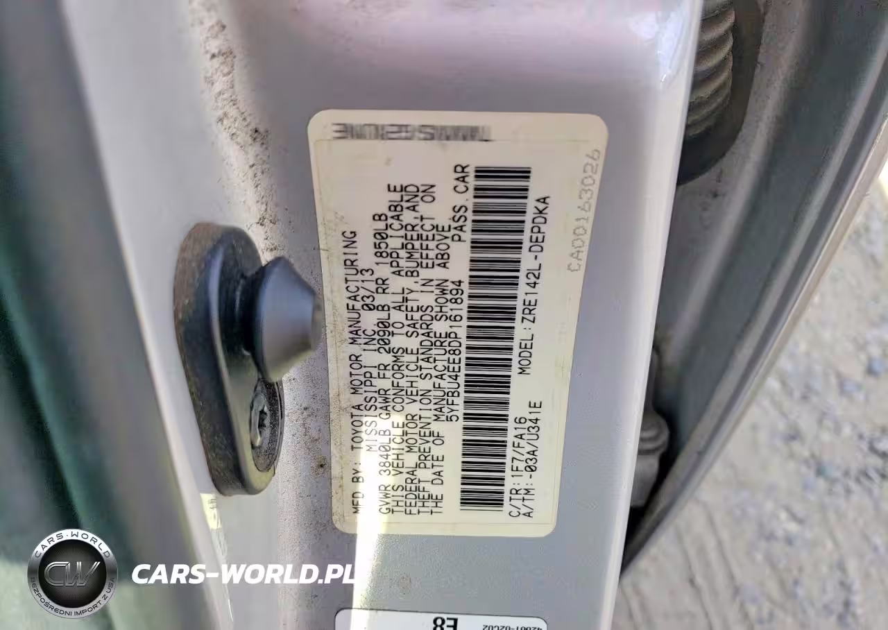 2013 Toyota Corolla Base VIN:5YFBU4EE8DP161894 - 13