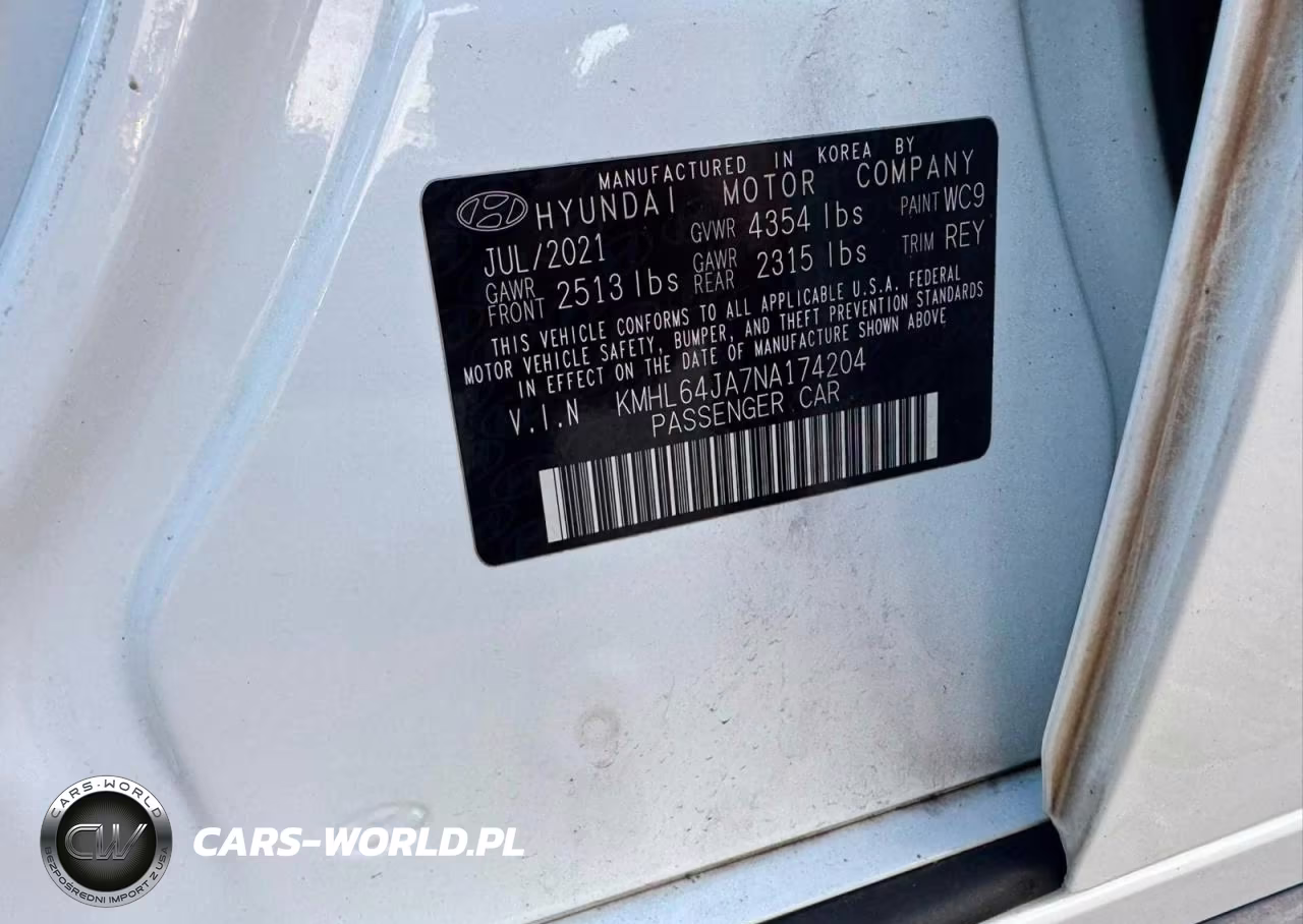 2022 Hyundai Sonata Sel VIN:KMHL64JA7NA174204 - 10