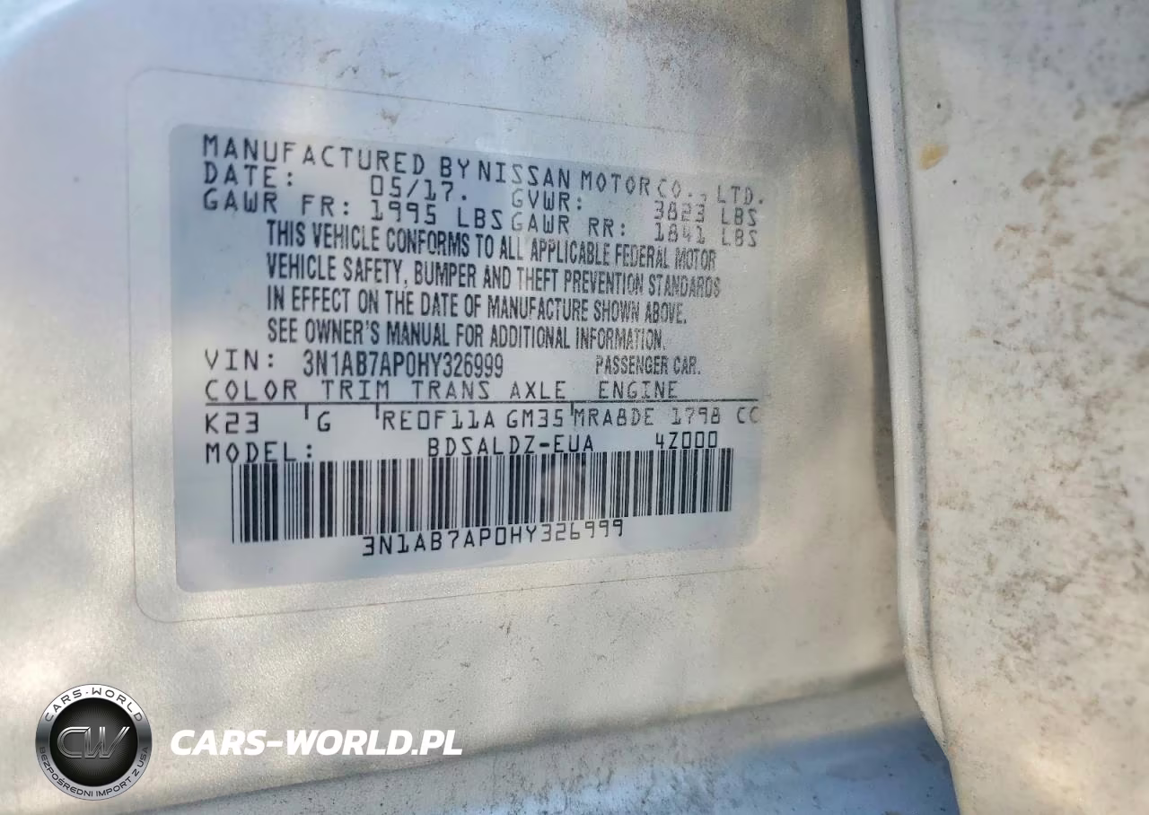 2017 Nissan Sentra VIN:3N1AB7AP0HY326999 - 12