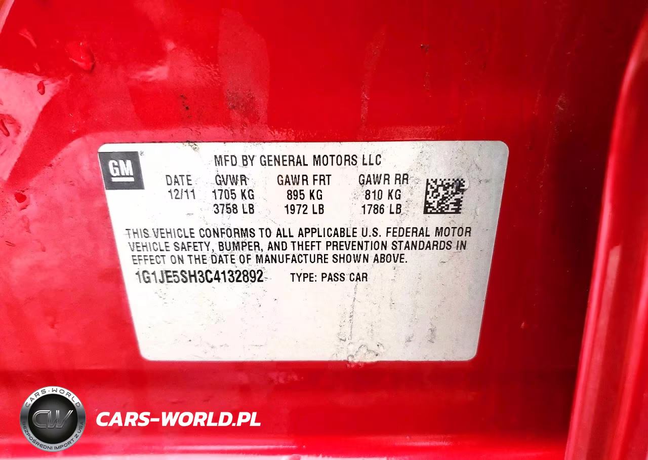 2012 Chevrolet Sonic Ltz VIN:1G1JE5SH3C4132892 - 12