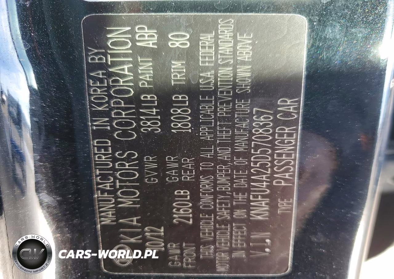 2013 Kia Forte Ex VIN:KNAFU4A25D5708367 - 12