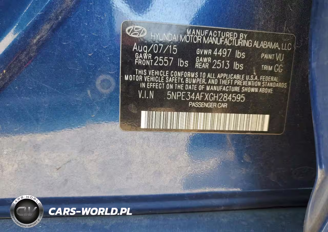 2016 Hyundai Sonata Sport VIN:5NPE34AFXGH284595 - 13