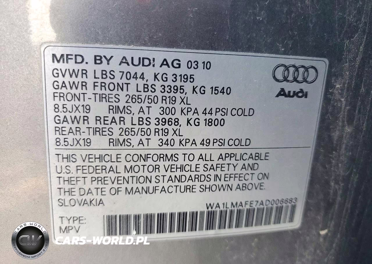 2010 Audi Q7 Premium Plus VIN:WA1LMAFE7AD006683 - 13