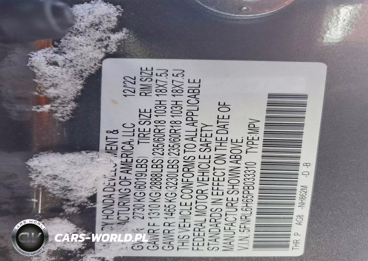 2023 Honda Odyssey Exl VIN:5FNRL6H65PB033310 - 13