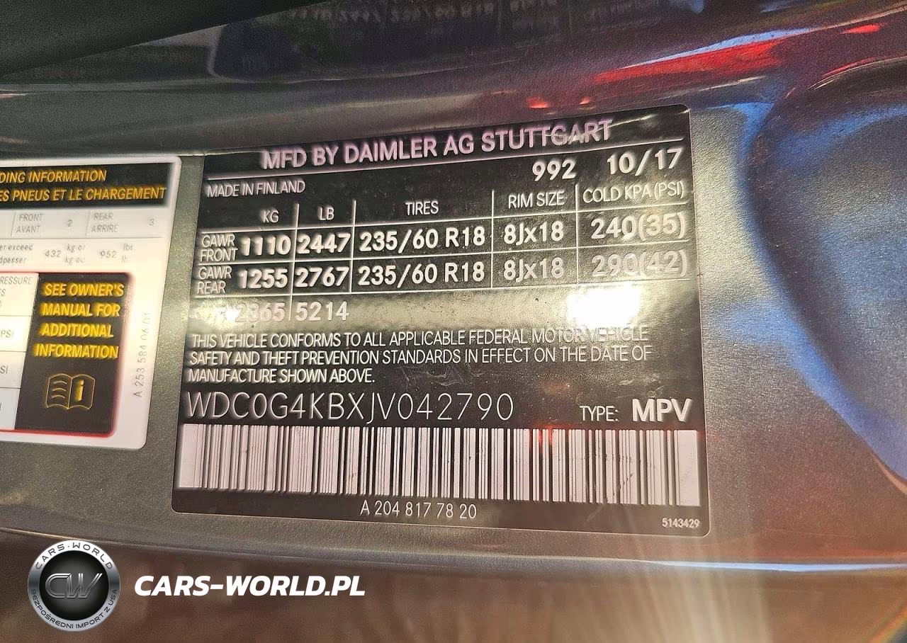 2018 Mercedes-Benz Glc 300 4Matic VIN:WDC0G4KBXJV042790 - 10