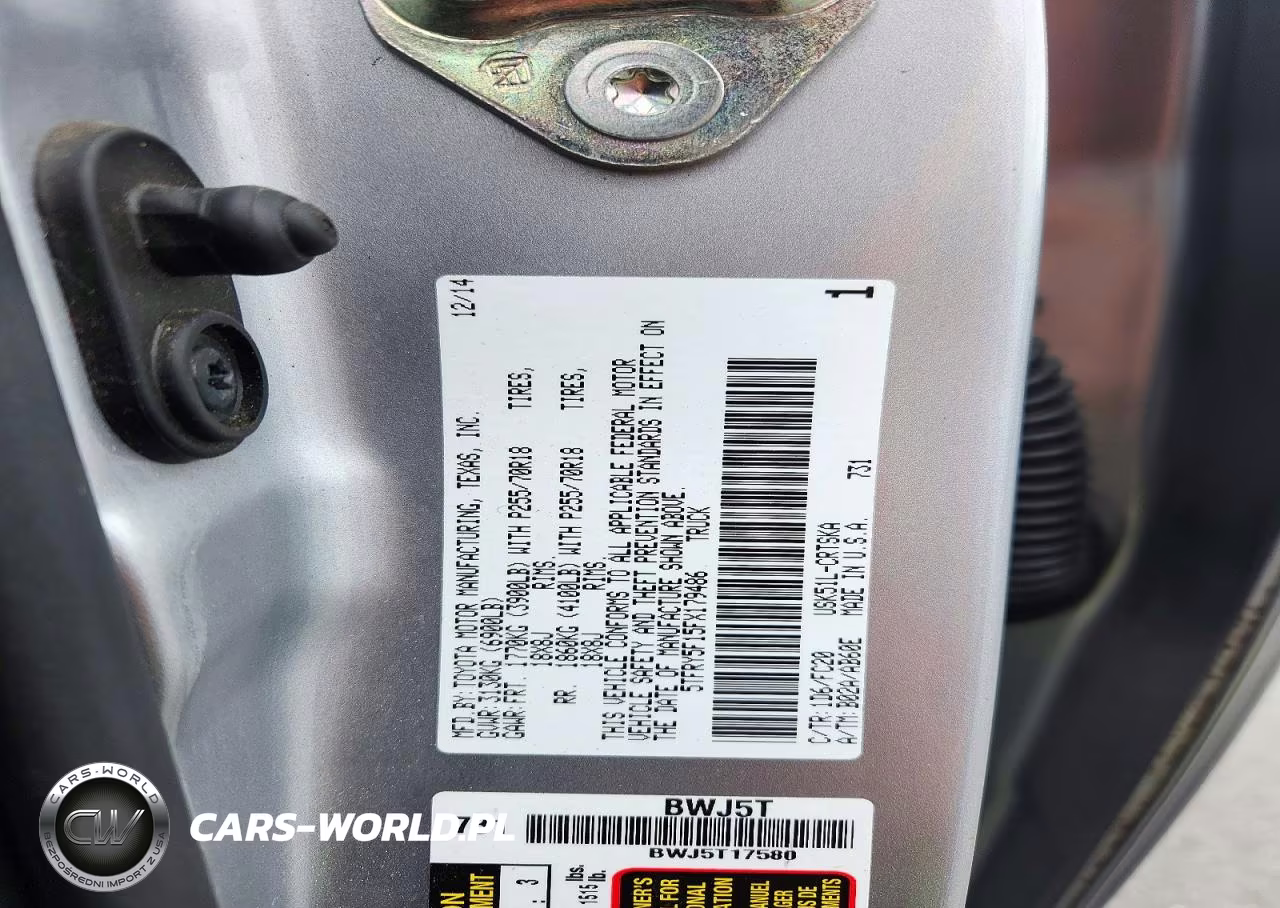 2015 Toyota Tundra Sr5 VIN:5TFRY5F15FX179486 - 13
