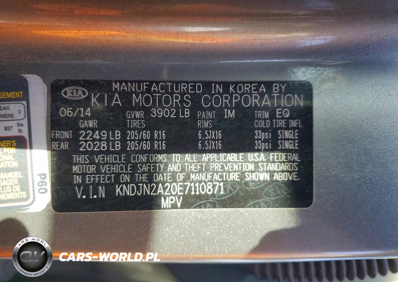 2014 Kia Soul VIN:KNDJN2A20E7110871 - 12