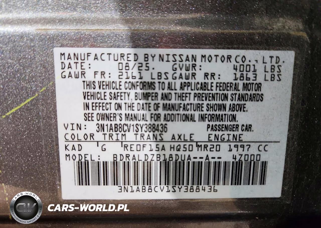 2025 Nissan Sentra Sv VIN:3N1AB8CV1SY388436 - 13