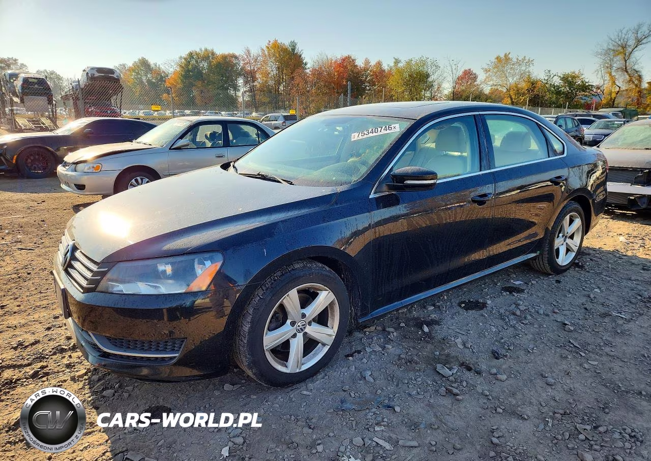 2012 Volkswagen Passat Se VIN:1VWBP7A31CC075344 - 1
