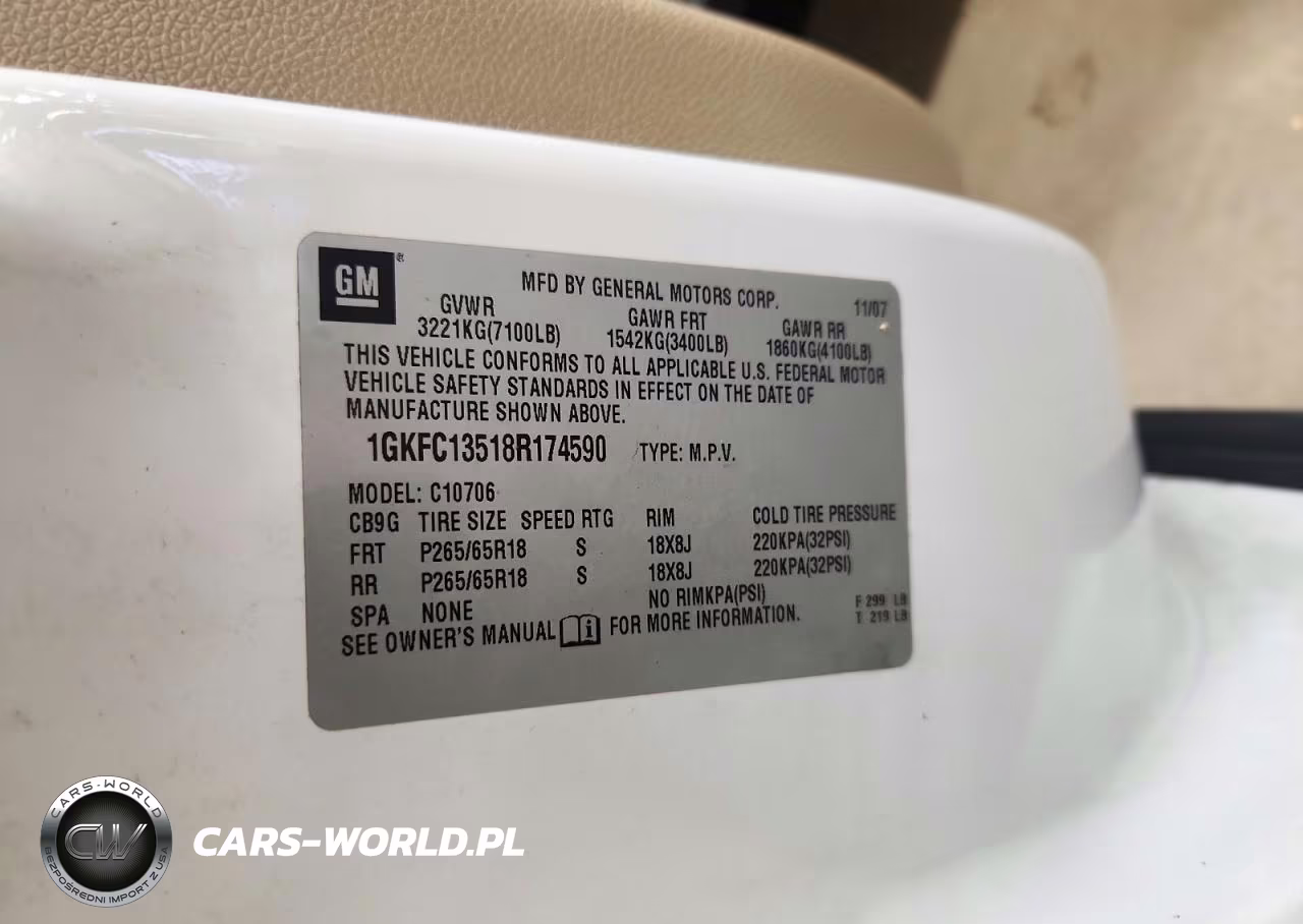 2008 GMC Yukon Hybrid VIN:1GKFC13518R174590 - 13
