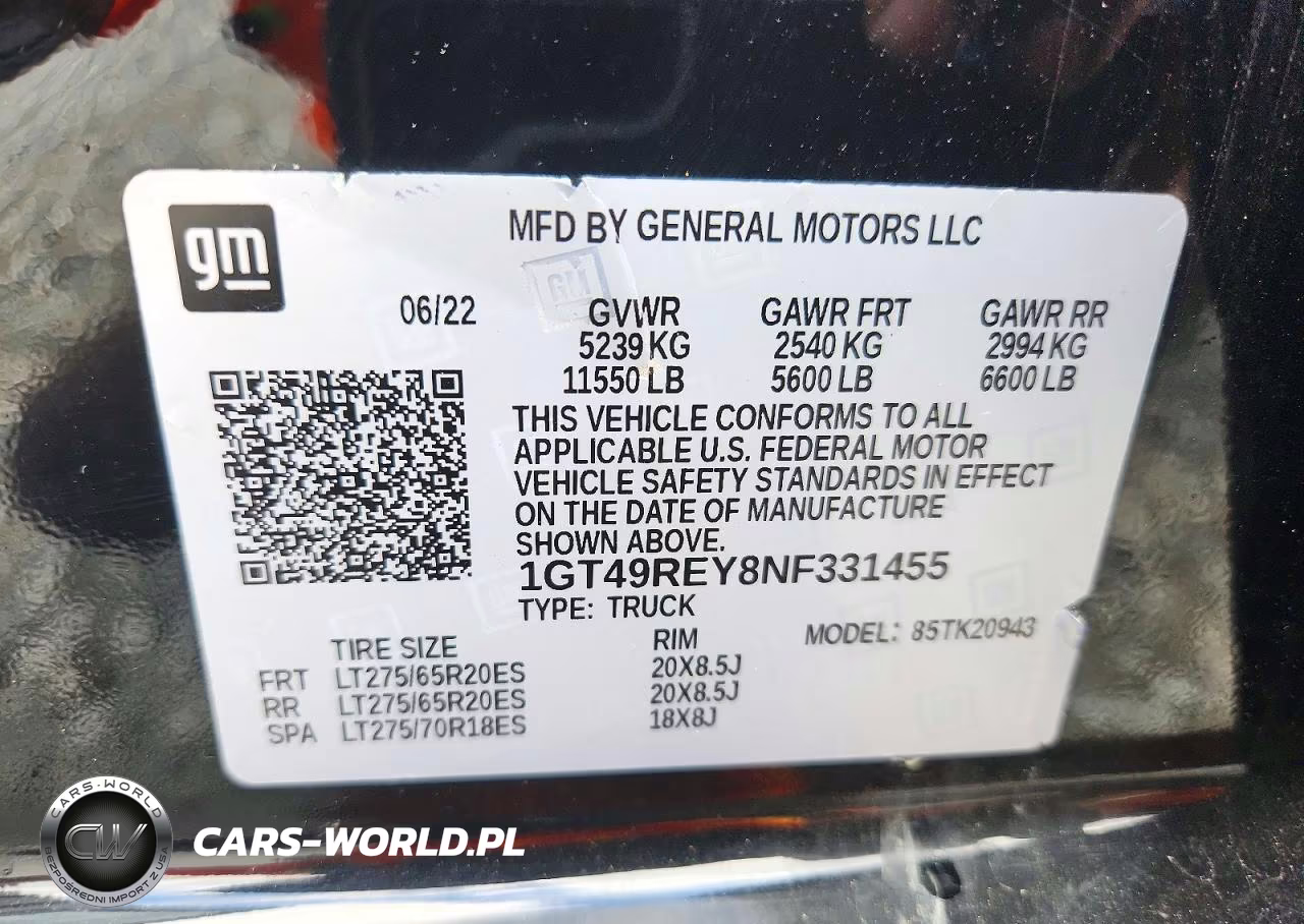 2022 GMC Sierra K2500 Denali VIN:1GT49REY8NF331455 - 12