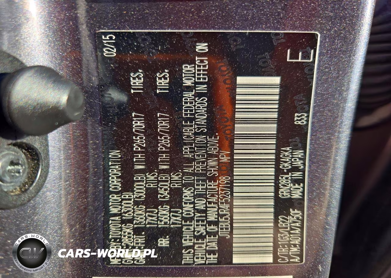2015 Toyota 4Runner Sr5 Premium VIN:JTEBU5JR4F5237198 - 13