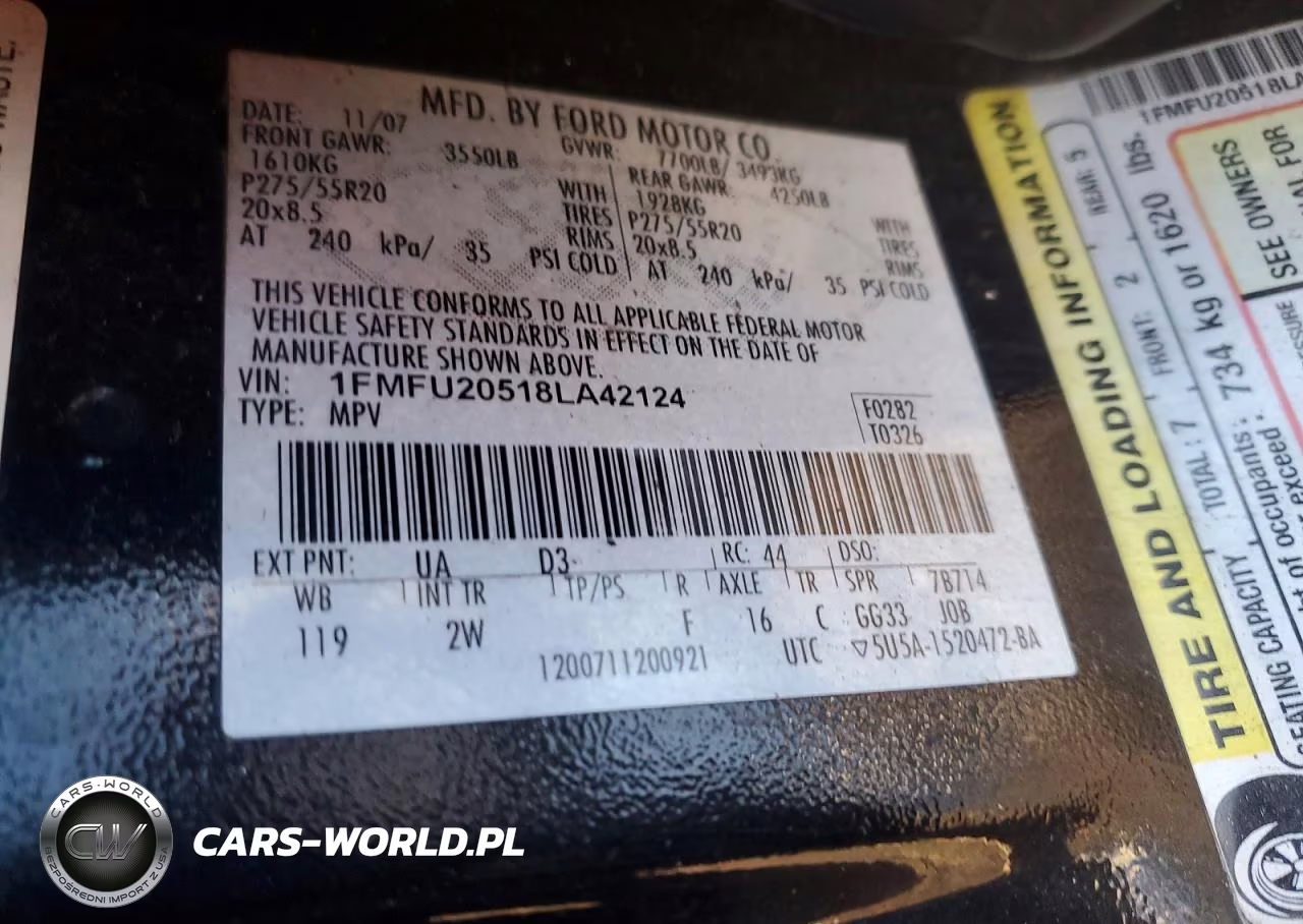 2008 Ford Expedition Limited VIN:1FMFU20518LA42124 - 13