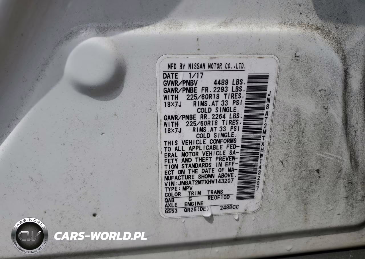 2017 Nissan Rogue S VIN:JN8AT2MTXHW143207 - 14