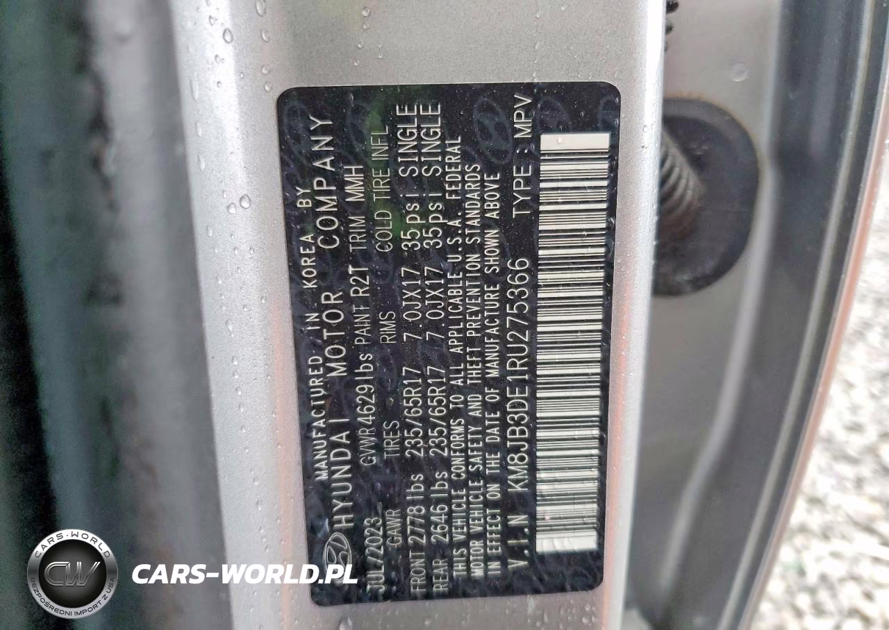 2024 Hyundai Tucson Sel VIN:KM8JB3DE1RU275366 - 12