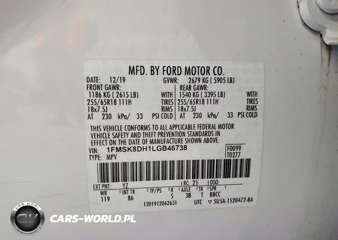2020 Ford Explorer Xlt VIN:1FMSK8DH1LGB46738 - 13