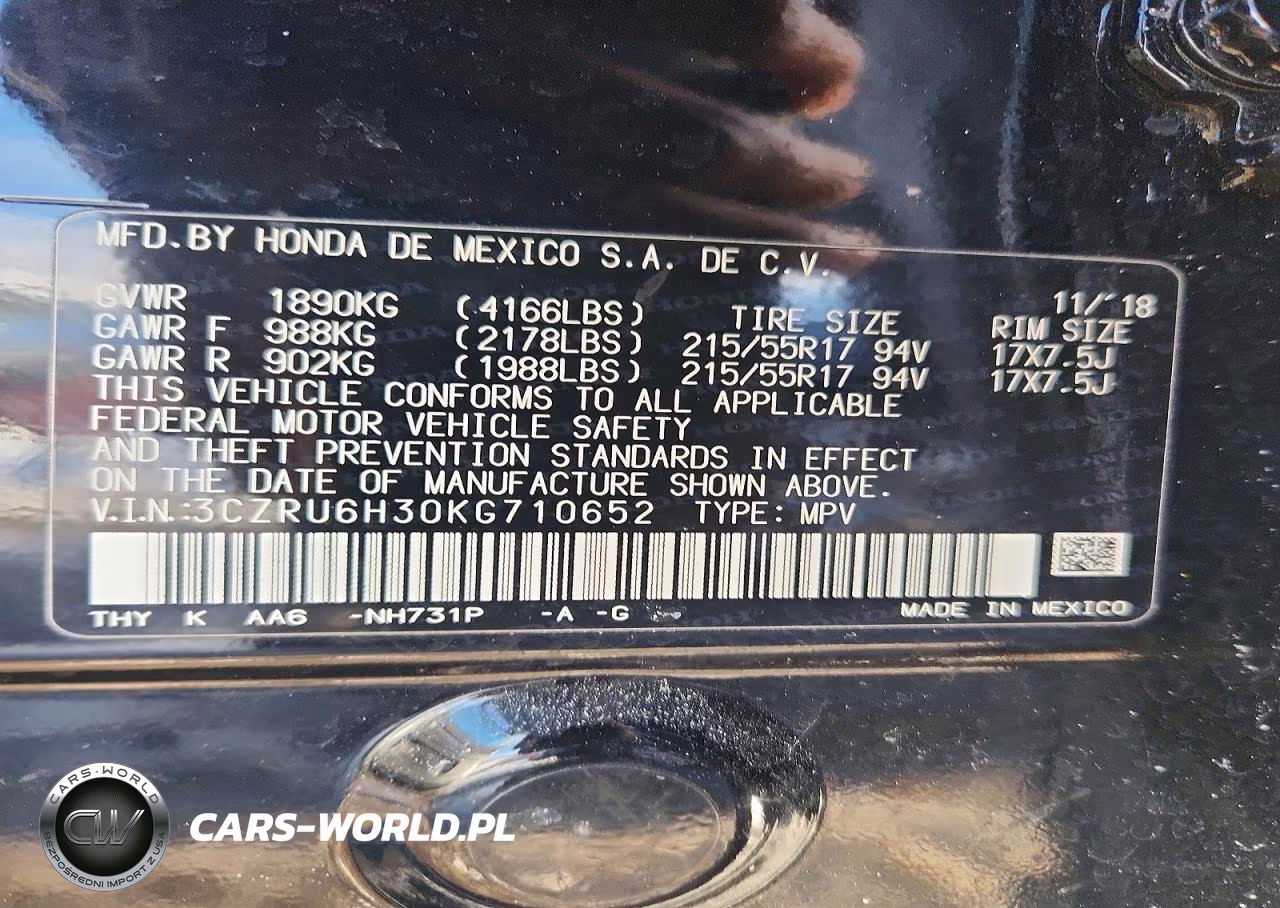 2019 Honda Hr-V Lx VIN:3CZRU6H30KG710652 - 14