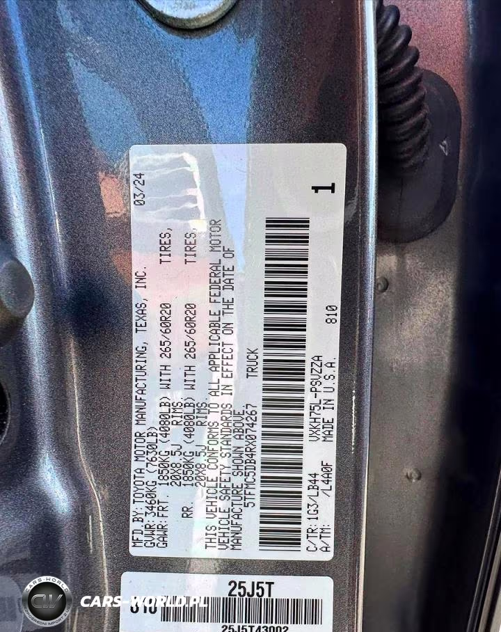 2024 Toyota Tundra 1794 Edition Hv VIN:5TFMC5DB4RX074267 - 10