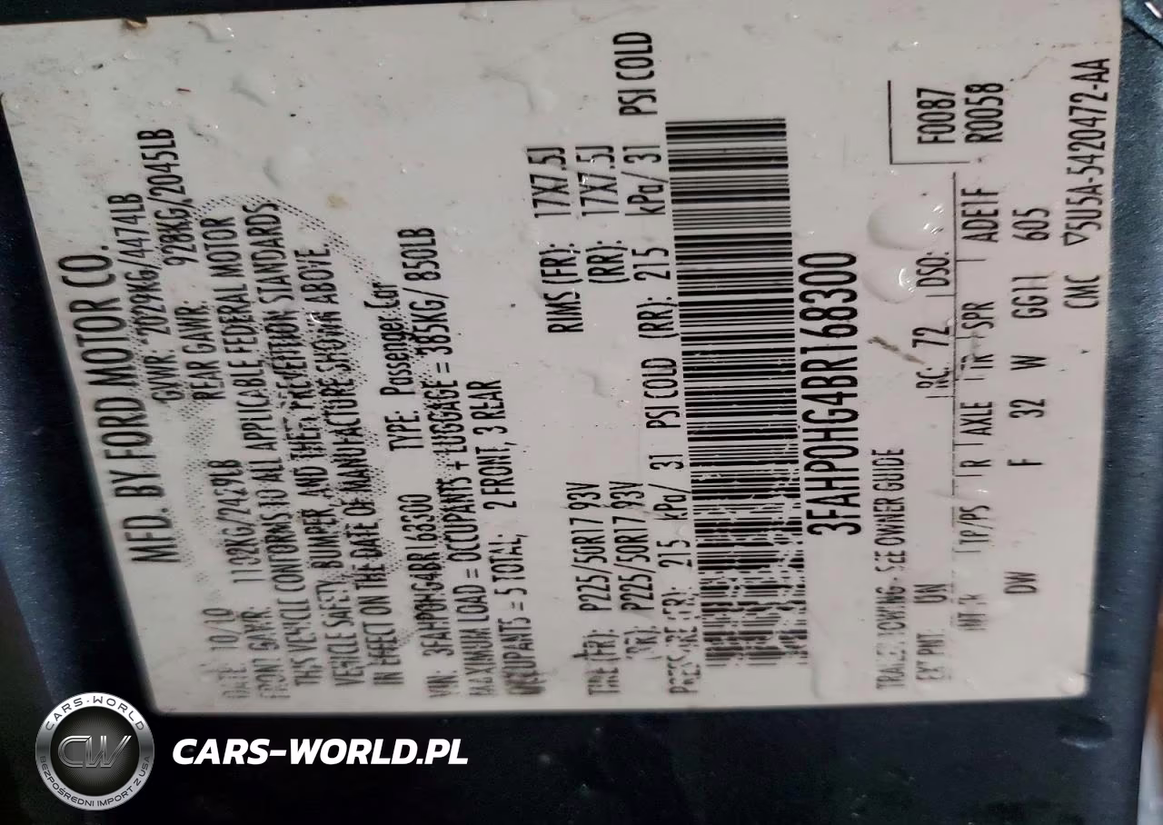 2011 Ford Fusion Se VIN:3FAHP0HG4BR168300 - 12