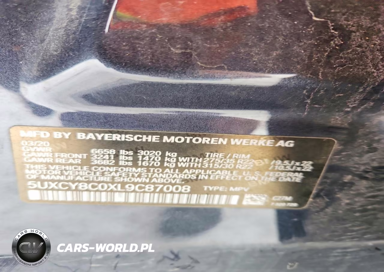 2020 BMW X6 M50I VIN:5UXCY8C0XL9C87008 - 12