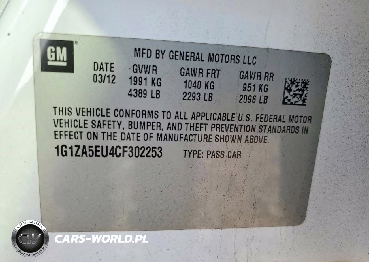 2012 Chevrolet Malibu Ls VIN:1G1ZA5EU4CF302253 - 12