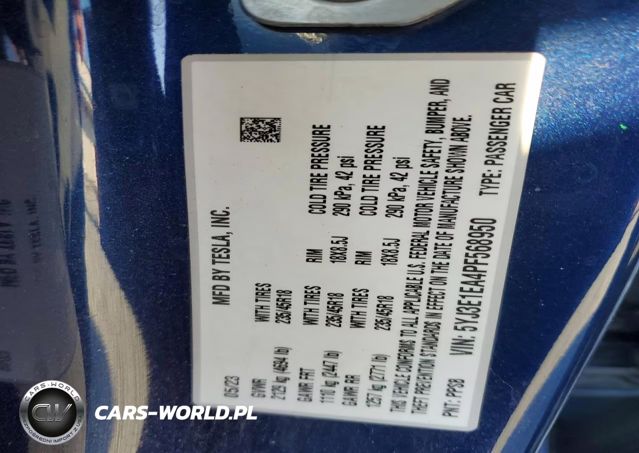 2023 Tesla Model 3 VIN:5YJ3E1EA4PF568950 - 12