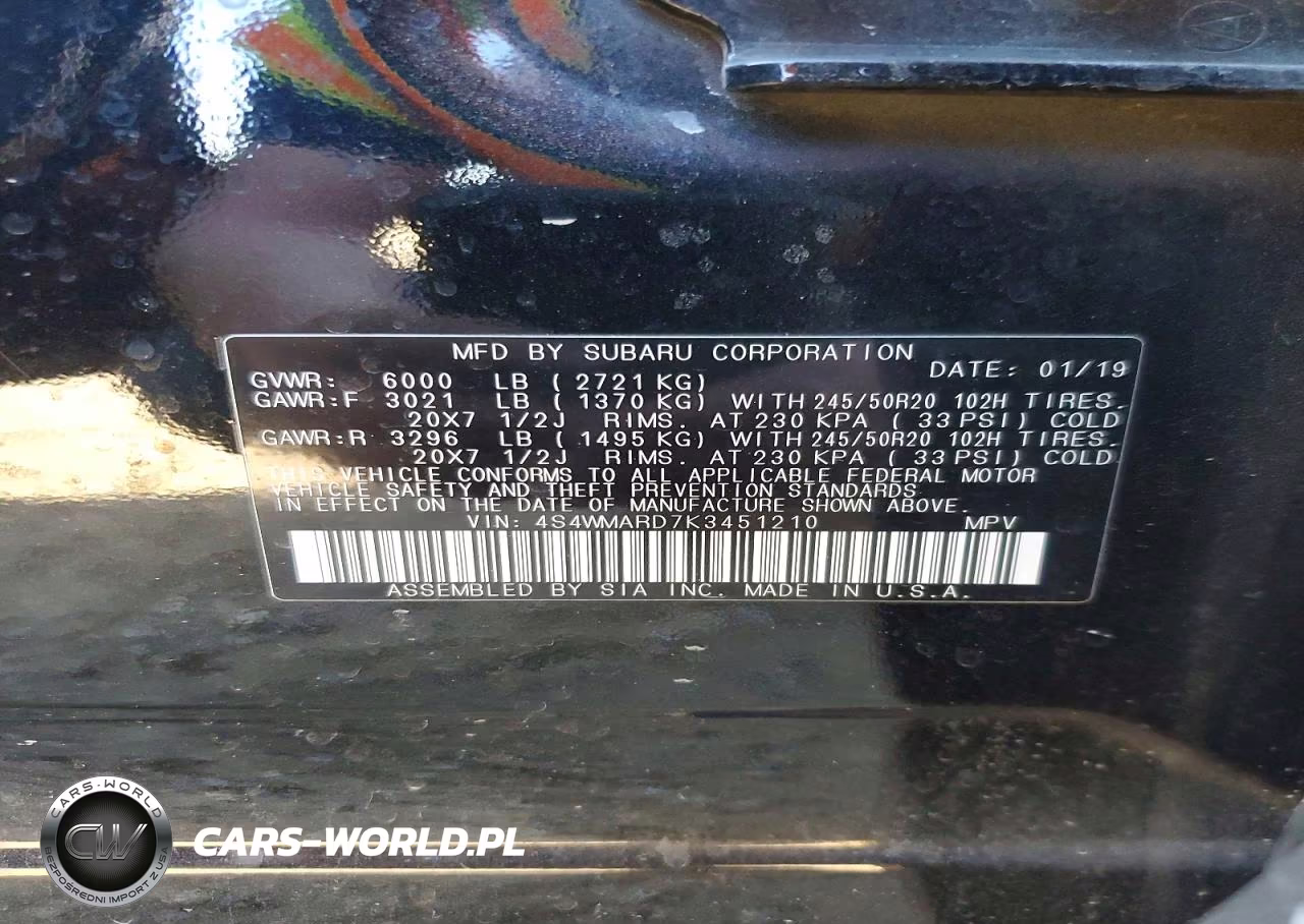 2019 Subaru Ascent Touring VIN:4S4WMARD7K3451210 - 14