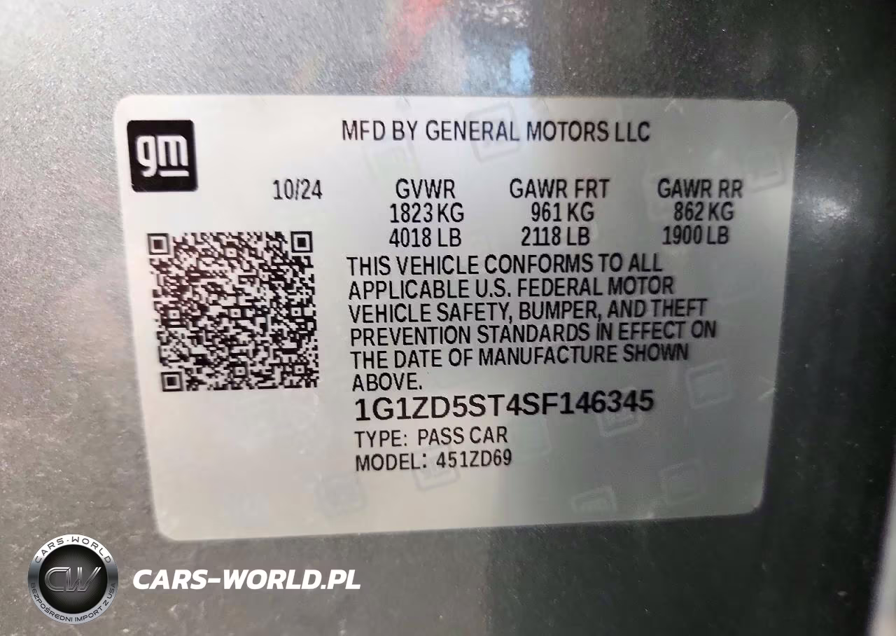 2025 Chevrolet Malibu Lt VIN:1G1ZD5ST4SF146345 - 12