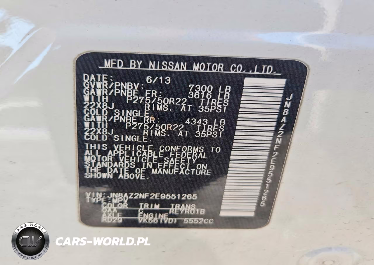 2014 Infiniti Qx80 VIN:JN8AZ2NF2E9551265 - 13