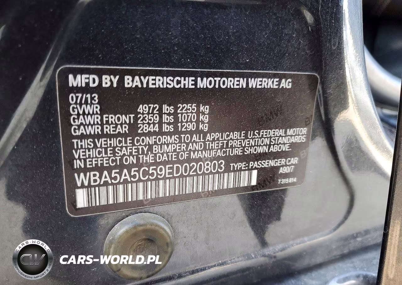 2014 BMW 528 I VIN:WBA5A5C59ED020803 - 12