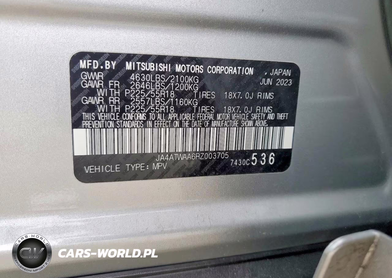 2024 Mitsubishi Eclipse Cross Se VIN:JA4ATWAA6RZ003705 - 12