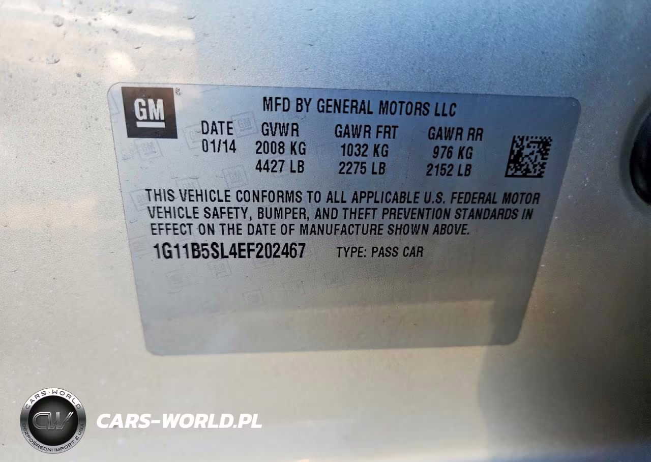 2014 Chevrolet Malibu Ls VIN:1G11B5SL4EF202467 - 13