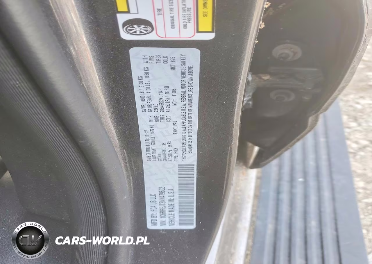 2022 Ram 1500 Laramie VIN:1C6RREJT3NN479602 - 12