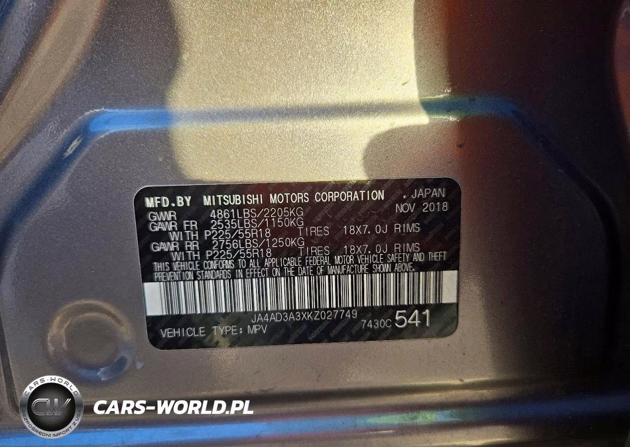 2019 Mitsubishi Outlander Se VIN:JA4AD3A3XKZ027749 - 13