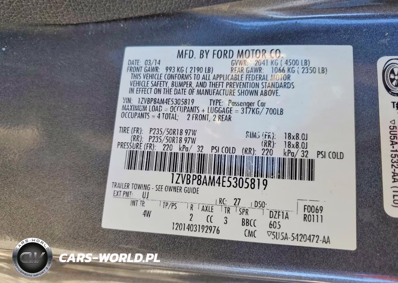 2014 Ford Mustang VIN:1ZVBP8AM4E5305819 - 12