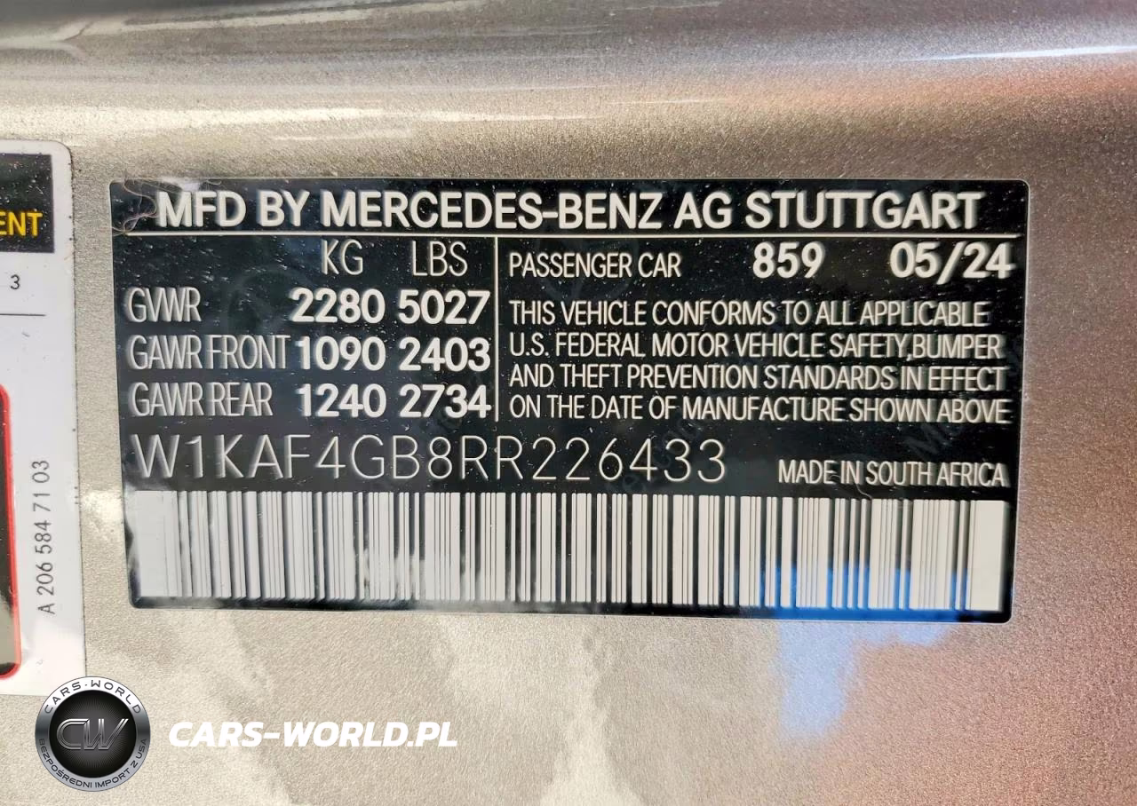 2024 Mercedes Benz C 300 VIN:W1KAF4GB8RR226433 - 12
