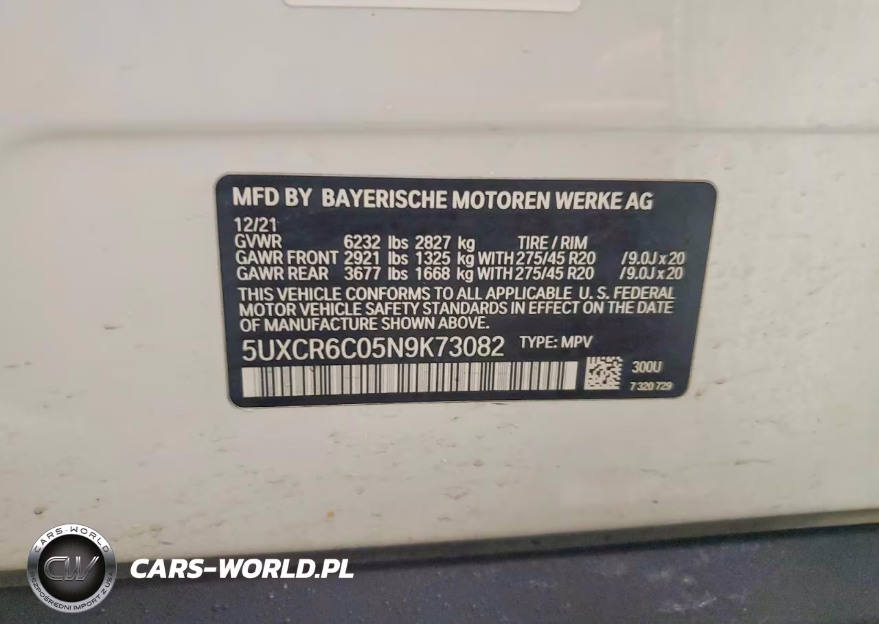 2022 BMW X5 xDrive40I VIN:5UXCR6C05N9K73082 - 14