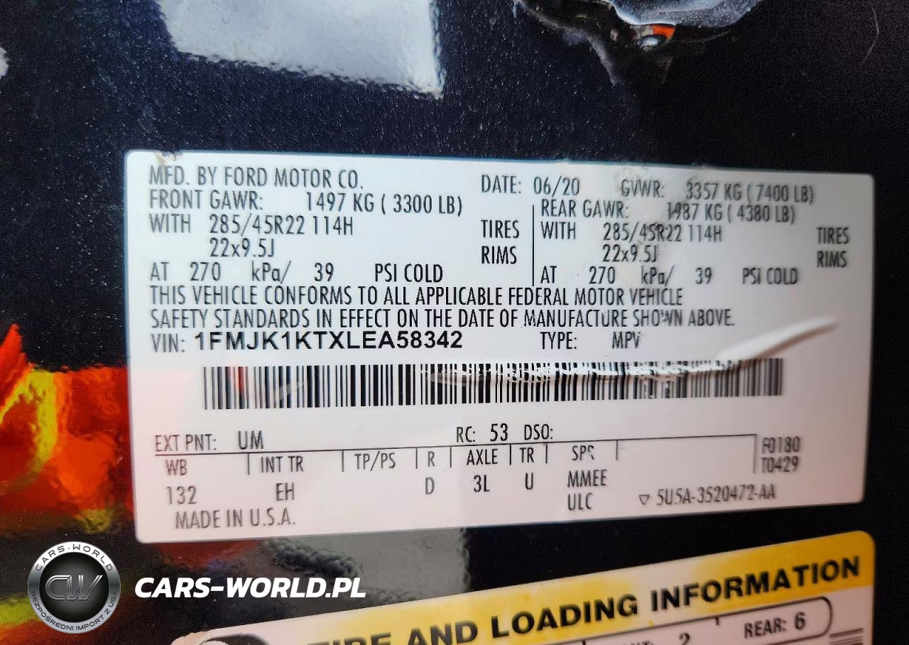 2020 Ford Expedition Max Limited VIN:1FMJK1KTXLEA58342 - 14