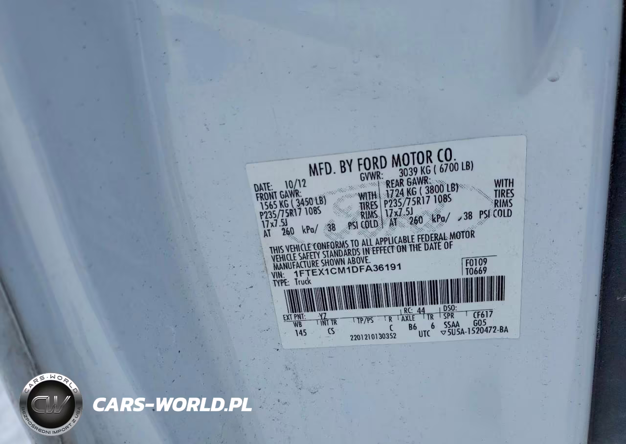 2013 Ford F150 Super Cab VIN:1FTEX1CM1DFA36191 - 12