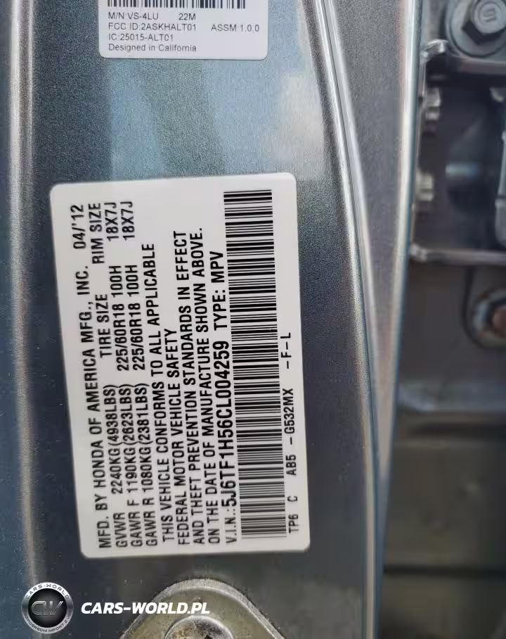 2012 Honda Crosstour Exl VIN:5J6TF1H56CL004259 - 13