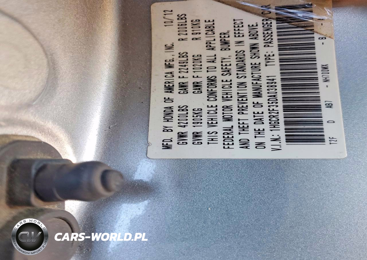 2013 Honda Accord Lx VIN:1HGCR2F35DA038941 - 12