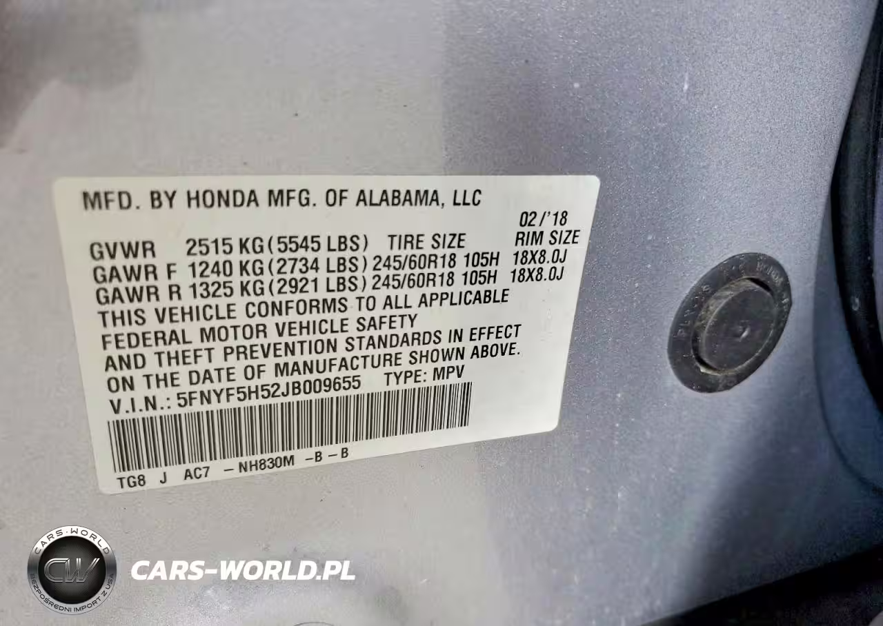 2018 Honda Pilot Exl VIN:5FNYF5H52JB009655 - 14