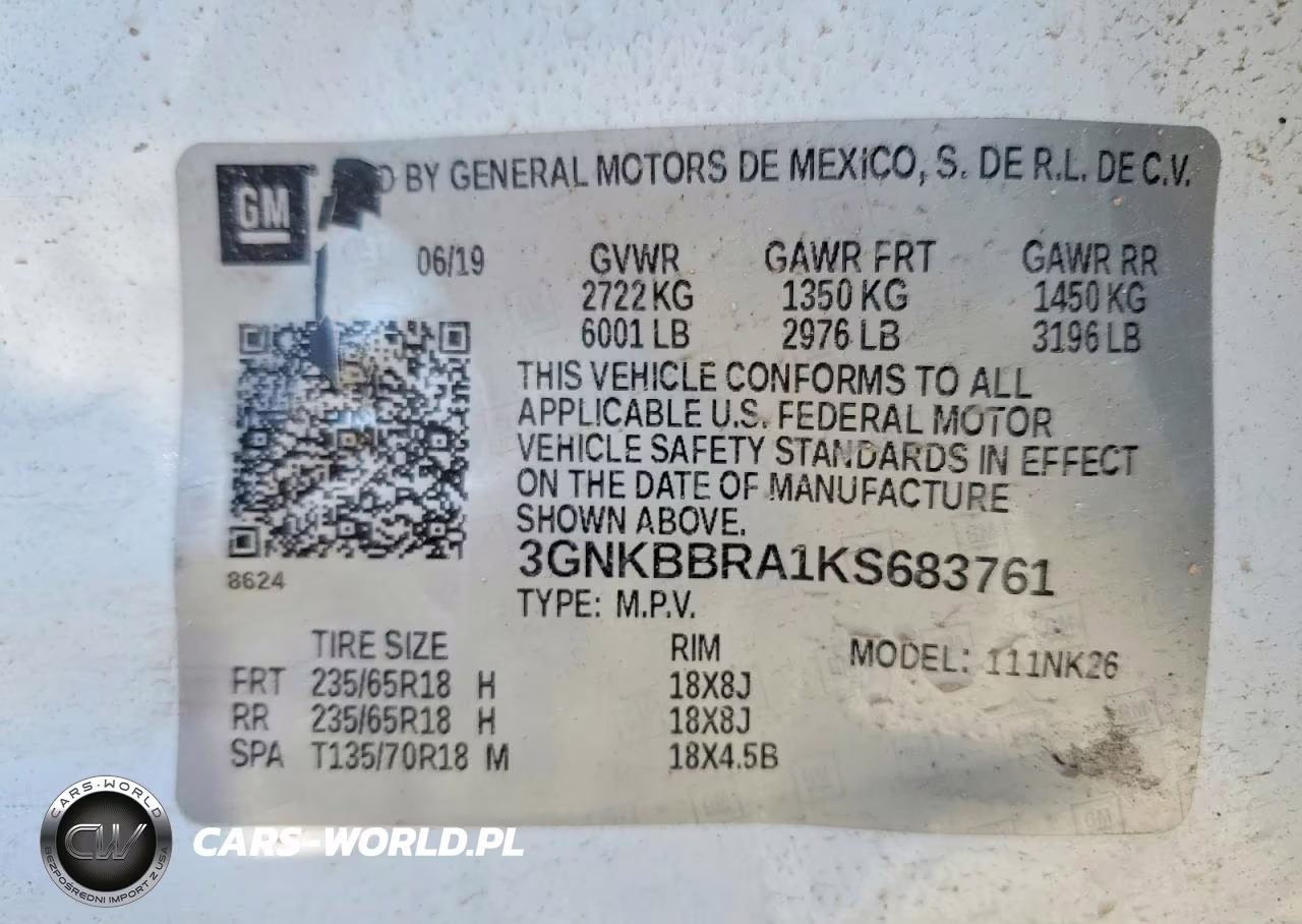 2019 Chevrolet Blazer 1Lt VIN:3GNKBBRA1KS683761 - 14