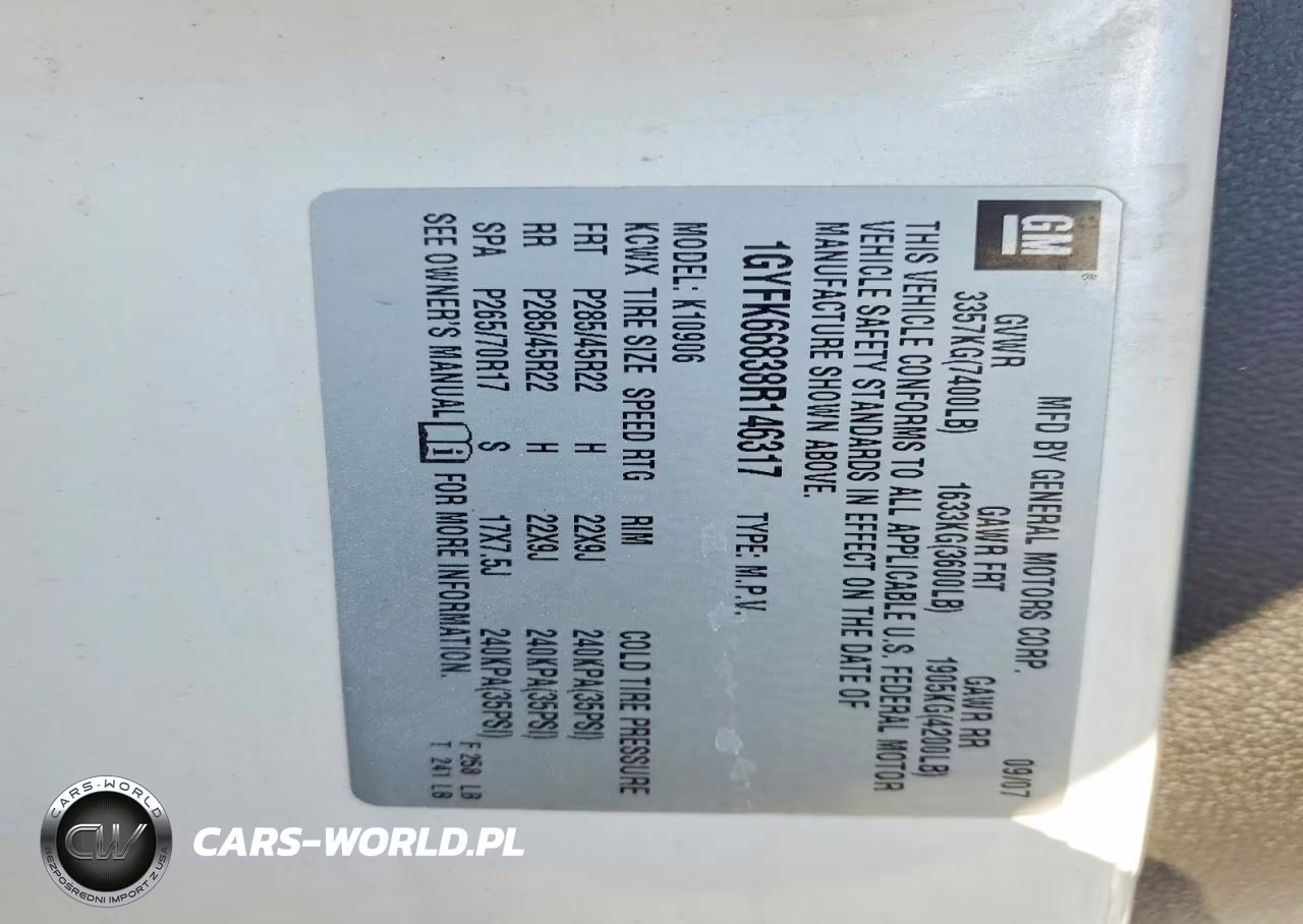 2008 Cadillac Escalade Esv VIN:1GYFK66838R146317 - 13