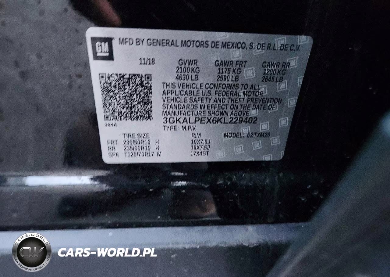 2019 GMC Terrain Slt VIN:3GKALPEX6KL229402 - 13