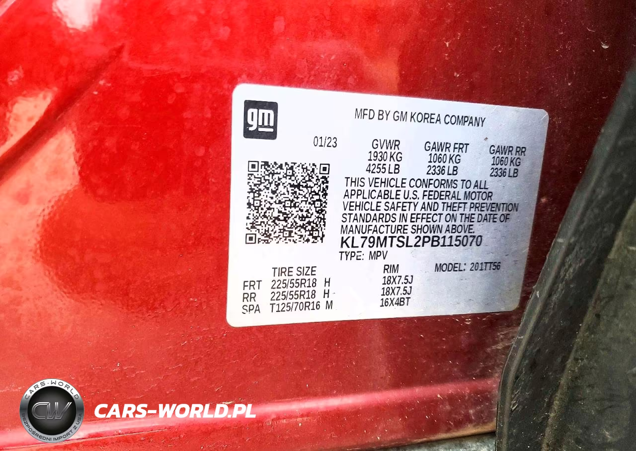 2023 Chevrolet Trailblazer Rs VIN:KL79MTSL2PB115070 - 13