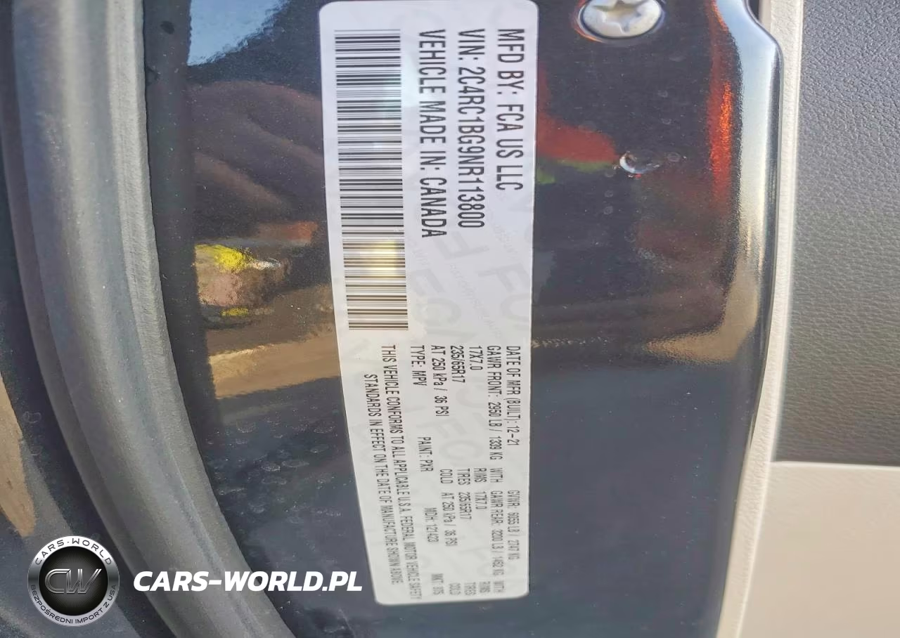 2022 Chrysler Pacifica Touring L VIN:2C4RC1BG9NR113800 - 14
