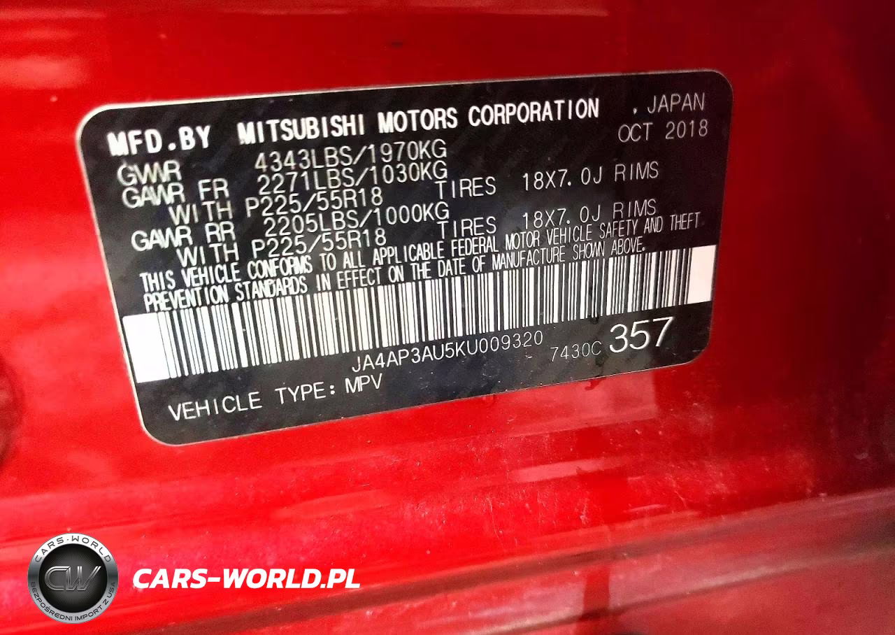 2019 Mitsubishi Outlander Sport Es VIN:JA4AP3AU5KU009320 - 14