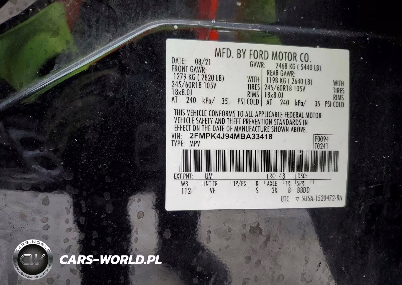 2021 Ford Edge Sel VIN:2FMPK4J94MBA33418 - 13
